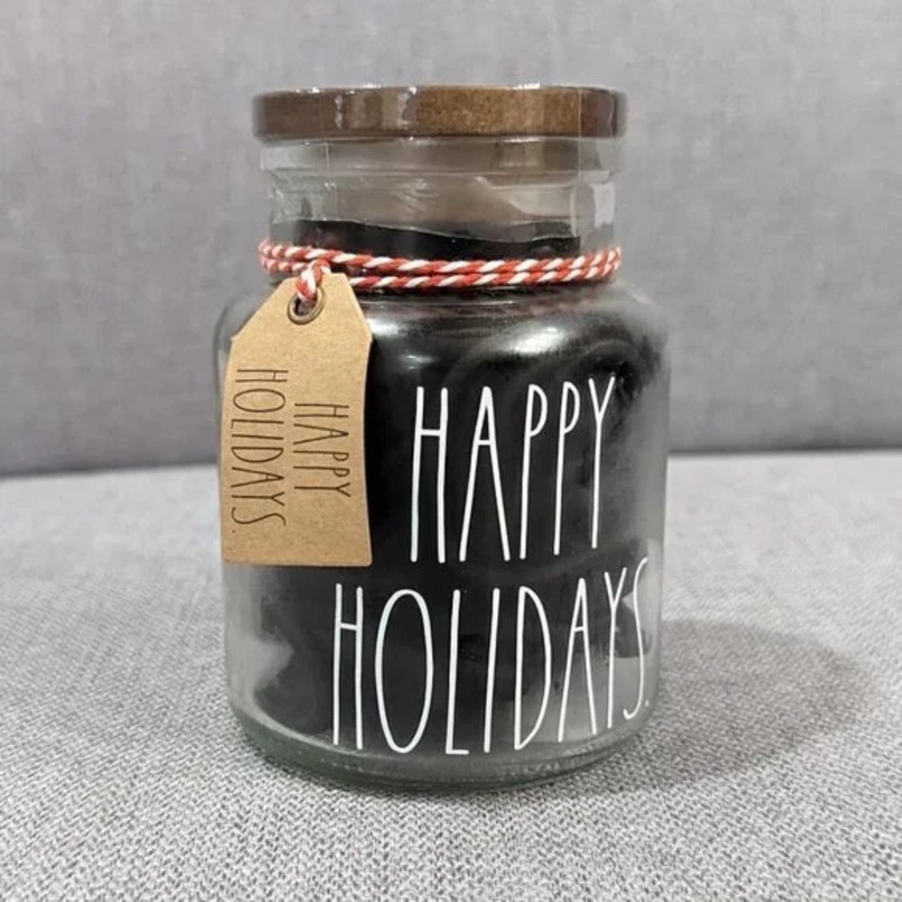 Rae Dunn Holiday Glass Jar Set - Black and White - Picture 3 of 4